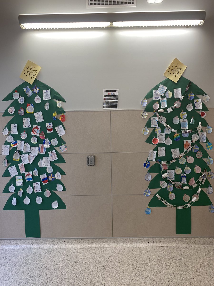 Students did research in their Advisory classes about other country’s holidays and created ornaments to share. Love seeing students take ownership and learning together in this activity led by our AVID program. 💙🦅💛
#StrongerTogether 
<a href="/jcope09/">Joseph Cope</a> <a href="/mrs_schuck/">Jennifer Schuck</a> <a href="/LeanderISD_AVID/">Leander ISD AVID</a>