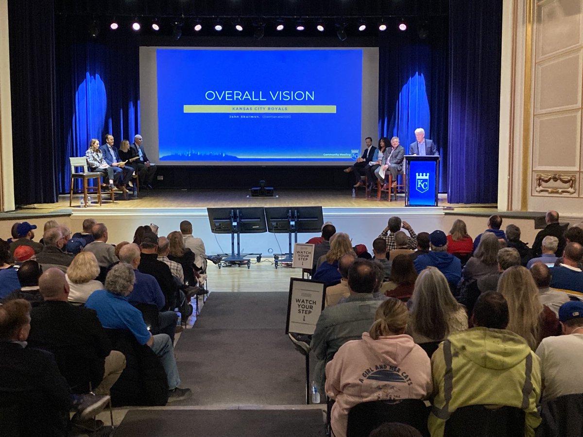KC Royals town hall on new stadium is underway in midtown. <a href="/KCStar/">The Kansas City Star</a>