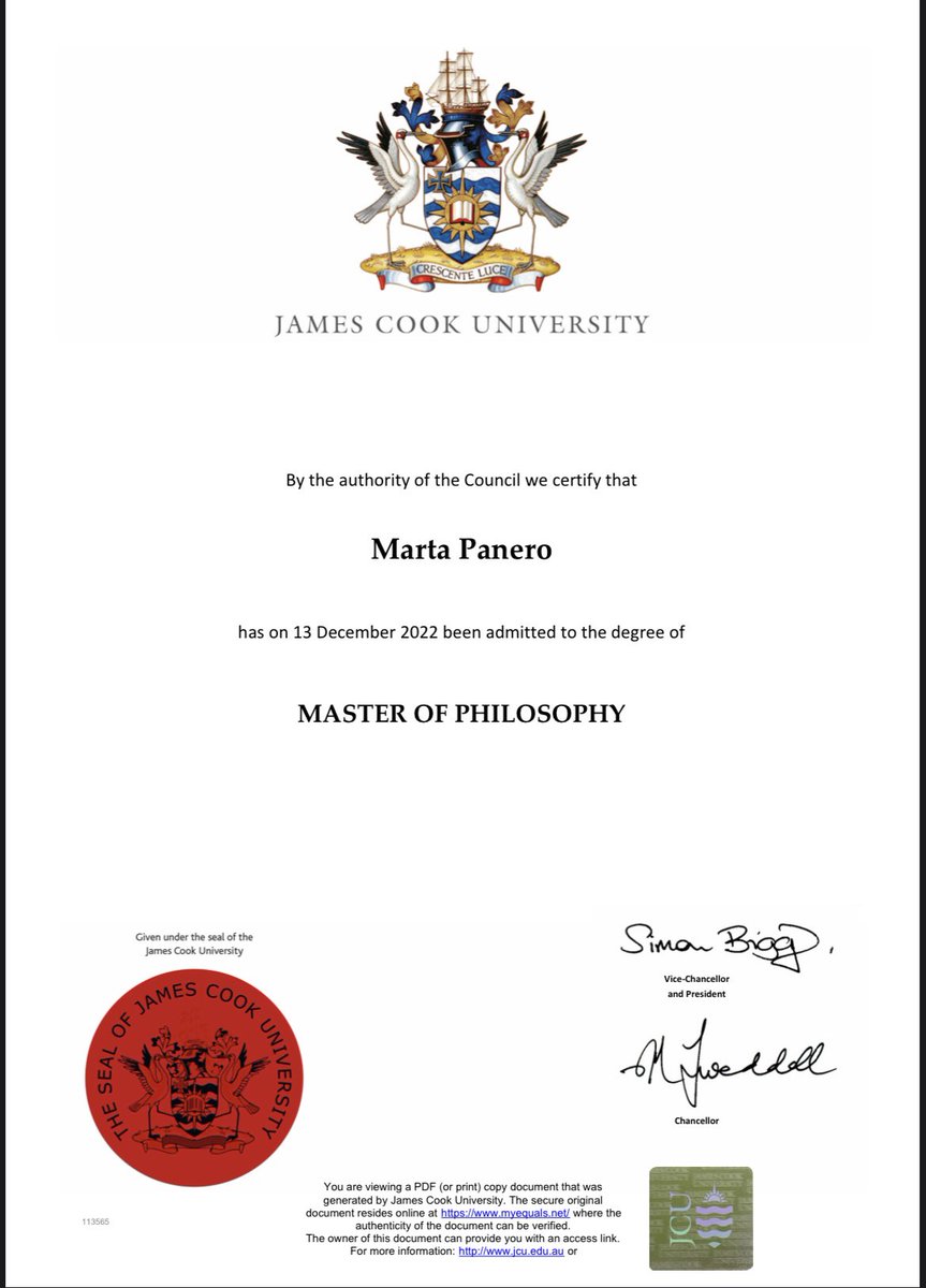 MartaPanero's tweet photo. So stoked that my MPhil has been officially conferred by JCU ☺️#Octocorals #gorgonians 
@CoralCoE @jcu https://t.co/mAltvBwzUx