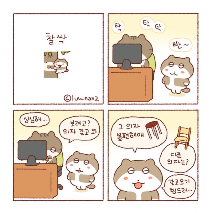 찰싹 붙어있기🐱🐱(1) 