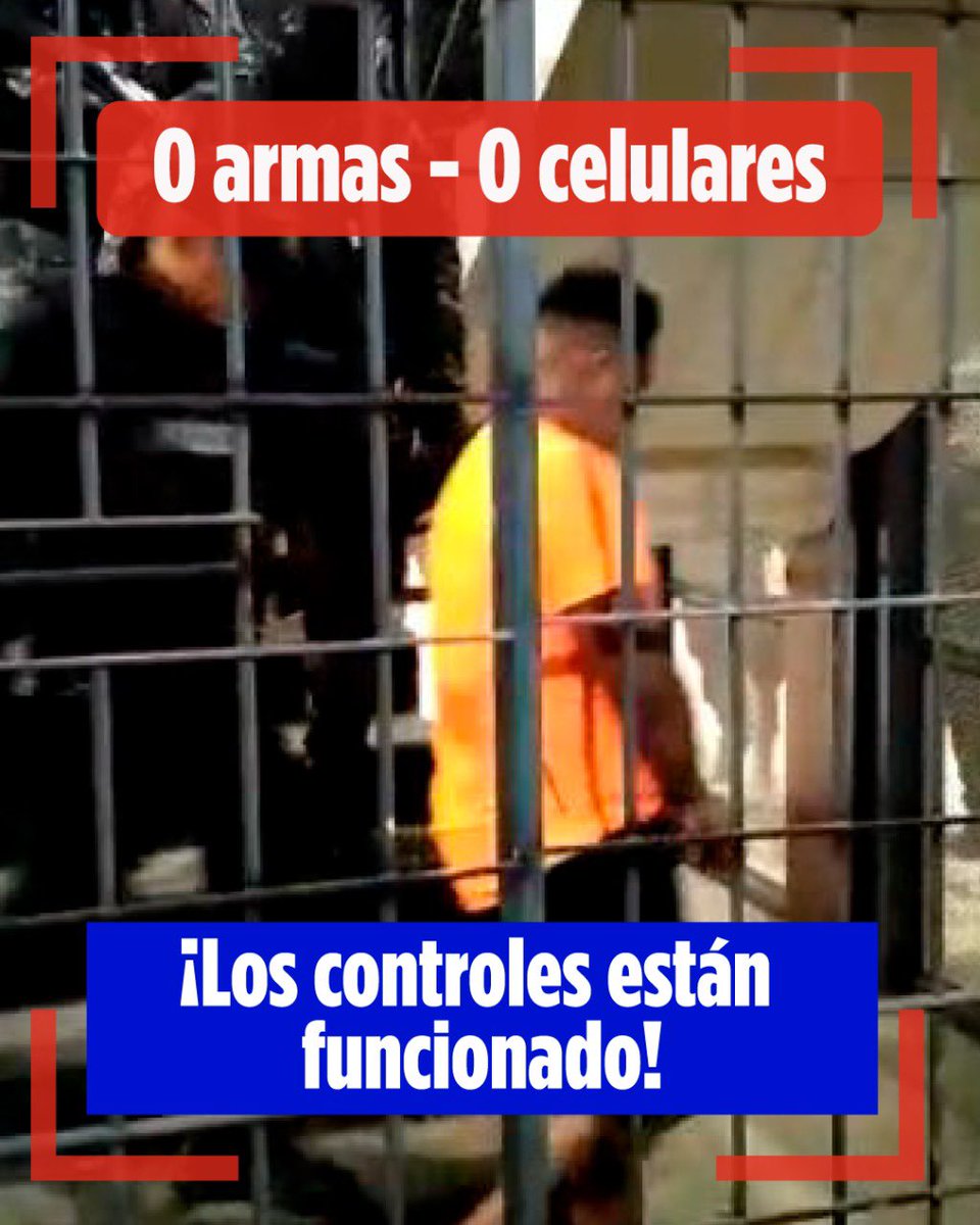 Resultados de la requisa sorpresa en La Roca: 0 armas, 0 celulares. Mantenemos a las cabecillas aisladas e incomunicadas, tal como lo advertimos. Estamos controlando el sistema carcelario.