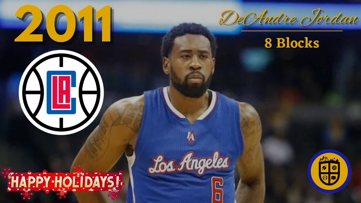 GameOfInchesSN's tweet photo. Countdown to #NBA Christmas 🧑‍🎄🏀

Did you know #DeAndreJordan holds the title for most blocks in a single game on Christmas day?

In 2011, he dropped 8 blocks in a Christmas day game 👀

Merry #Christmas and happy holidays team! 🎄🥳

#Clippers #ClipperNation #Nuggets #Basketball https://t.co/aSbLRm1sYl