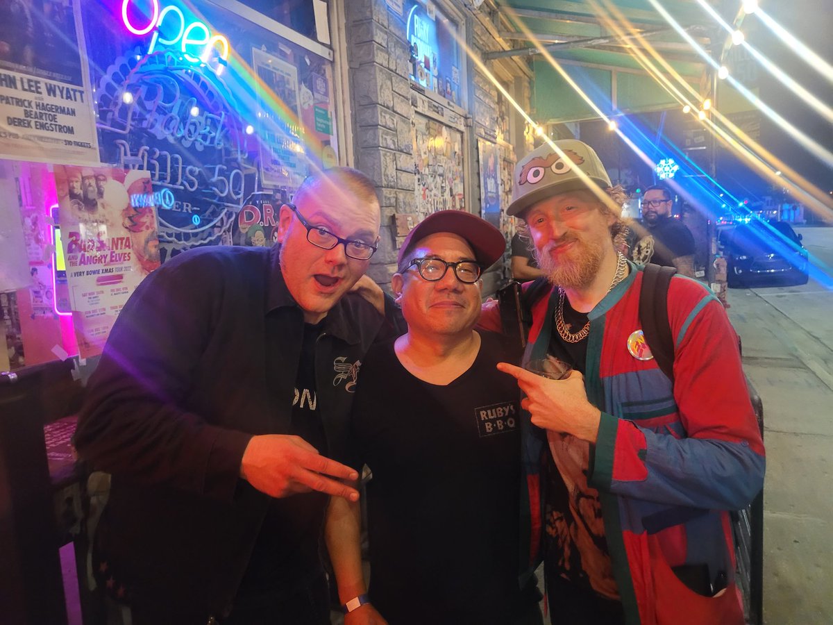 filipinofist's tweet photo. I may not have any photos of me and Madonna in Miami but here's a shot of me with Lord Grunge and Jackson in Orlando. 
#GRANDBUFFET https://t.co/UHFuIyuTtR