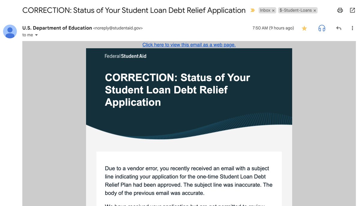 LinkhaPaulinka {Nomalanga🌞} (@linkhapaulinka) on Twitter photo Seriously? I get the lawsuits and all but this email was so unnecessary. #InsultToInjury is what it is.
#CancelStudentDebt #CancelStudentDebtNow
cc: <a href="/DebtCrisisOrg/">Student Debt Crisis Center (SDCC)</a> Seriously? I get the lawsuits and all but this email was so unnecessary. #InsultToInjury is what it is.
#CancelStudentDebt #CancelStudentDebtNow
cc: <a href="/DebtCrisisOrg/">Student Debt Crisis Center (SDCC)</a>