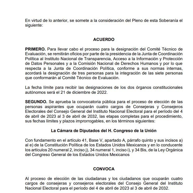 Juan_OrtizMX's tweet photo. 🗳️Ahora siguen los consejeros electorales. 

La Cámara de Diputados acaba de aprobar la convocatoria para la elección de Consejeras y Consejeros Electorales. 

Son para sustituir a Ciro Murayama, Lorenzo Córdova, Adriana Favela, y José Roberto Ruiz.

Se van este año. https://t.co/x8IetwsACd