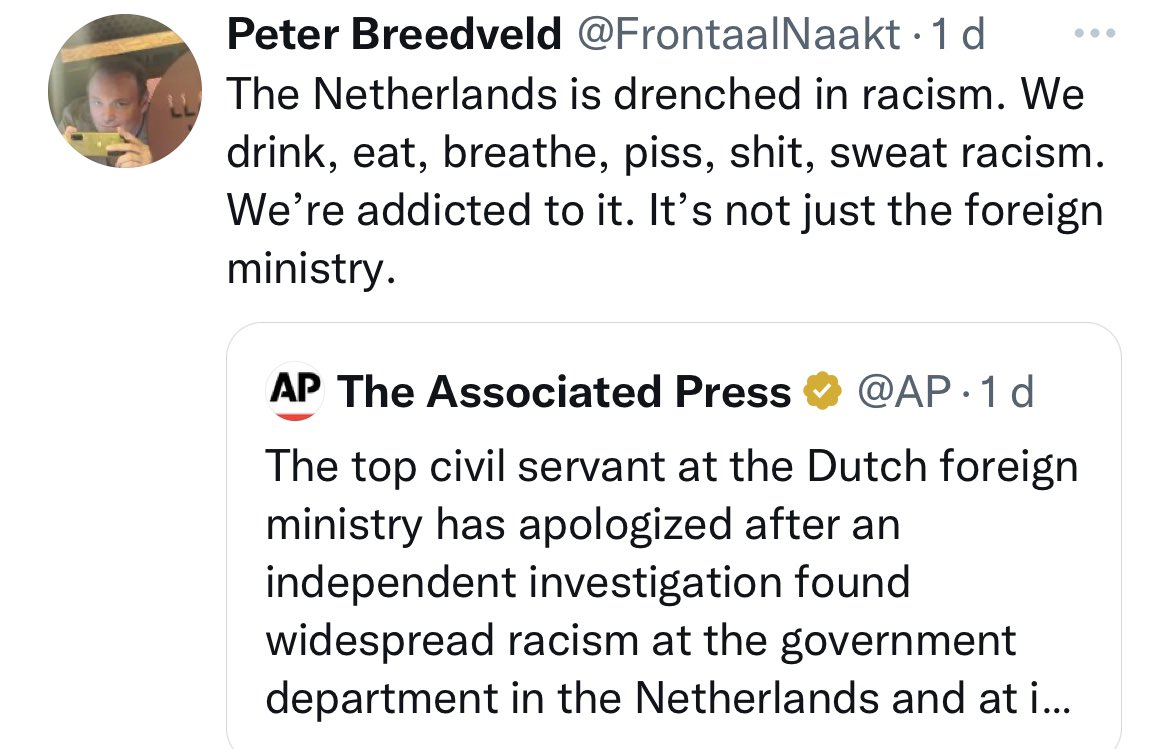 ReneeKirkenier's tweet photo. In de serie #dompraat deze tweet.
‘Only in The Netherlands, people!’
Oh wee als je je niet schuldig voelt. https://t.co/Y3kRI6unQ6