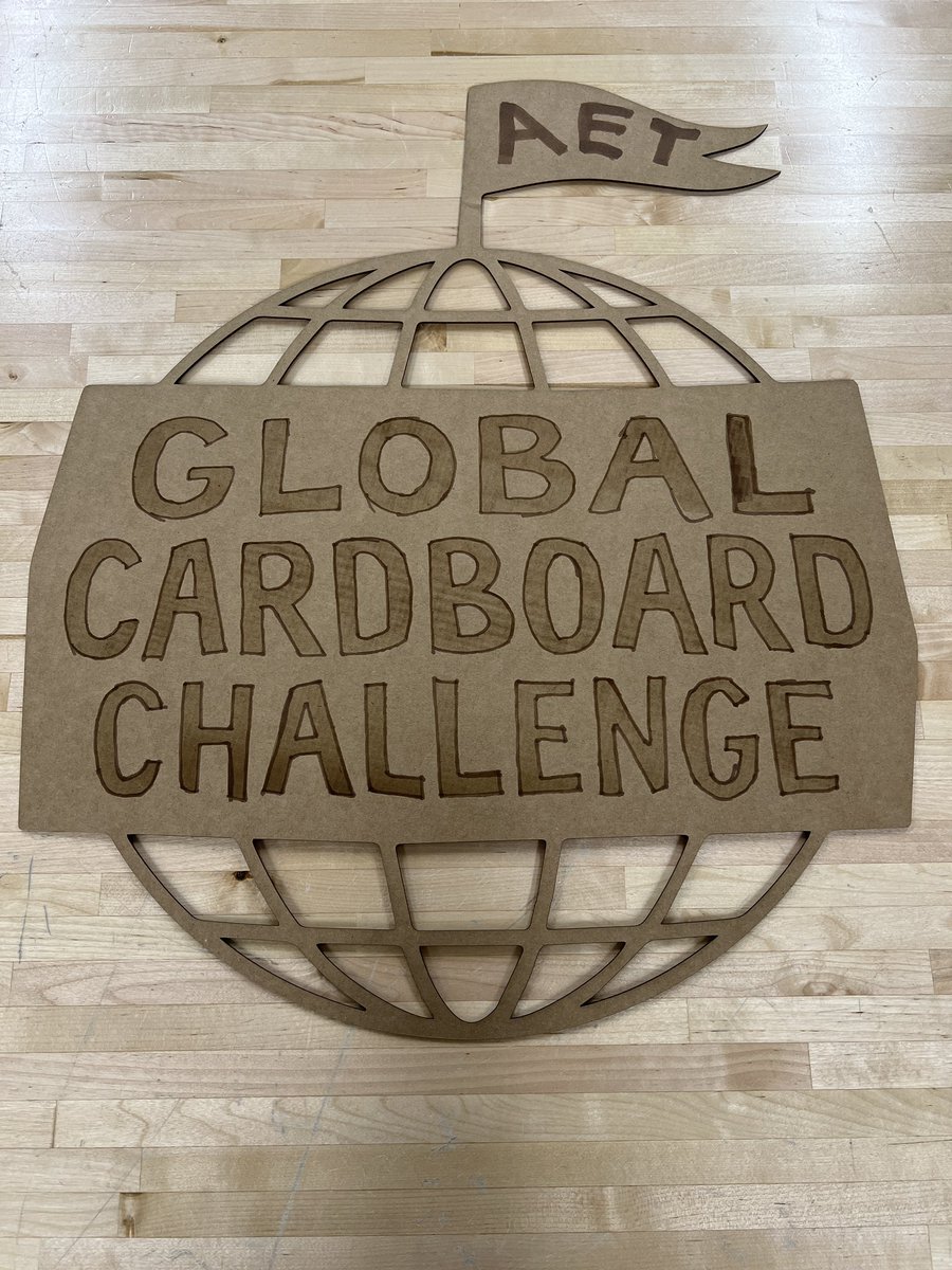 DesignMakeTeach's tweet image. Gearing up for AET Challenge Day activity #dayofplay #cardboardchallenge in the #makerspace
Our event is listed on the Global Cardboard Challenge website 🌎📦✂️