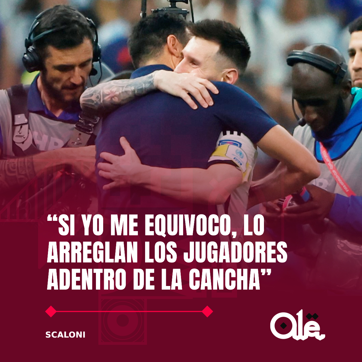 Cabeza fría para tomar decisiones difíciles ✅

Confianza PLENA en los jugadores para cuando algo le sale mal ✅