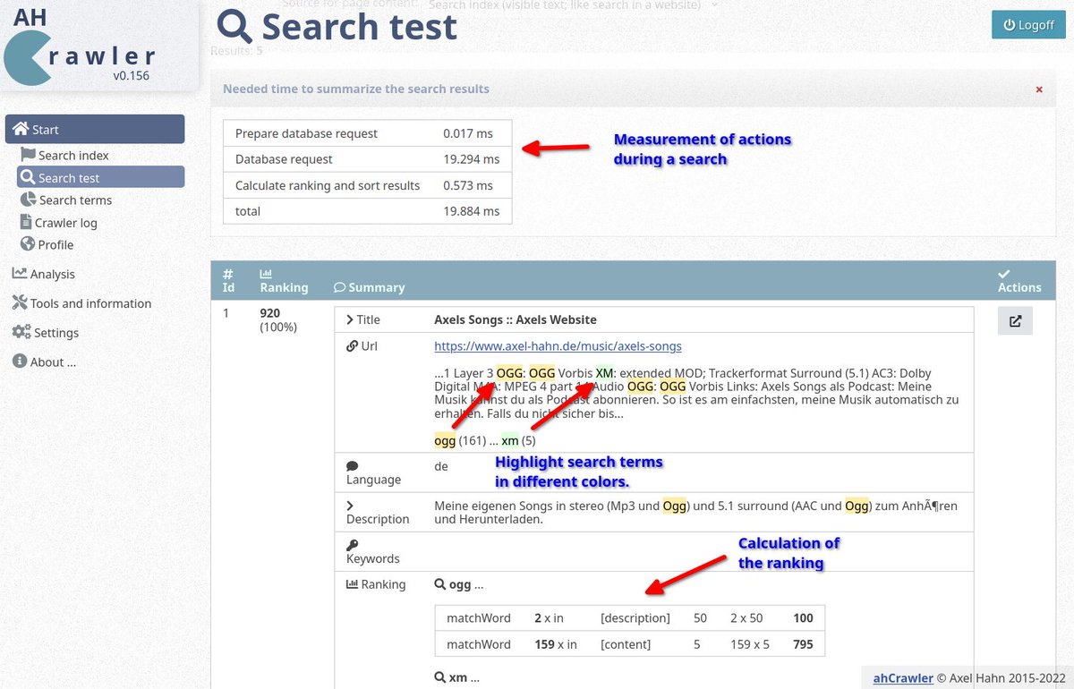 axelausbern's tweet photo. The AhCrawler - an OpenSource Spider, search engine and website analytics written in PHP - got an big update. 
I added my docker env and rewrote the docs to markdown. The changelog lists many changes for the search too
https://t.co/BzyFKMr27P
#php #opensource #ahcrawler https://t.co/J0jsgdEazA