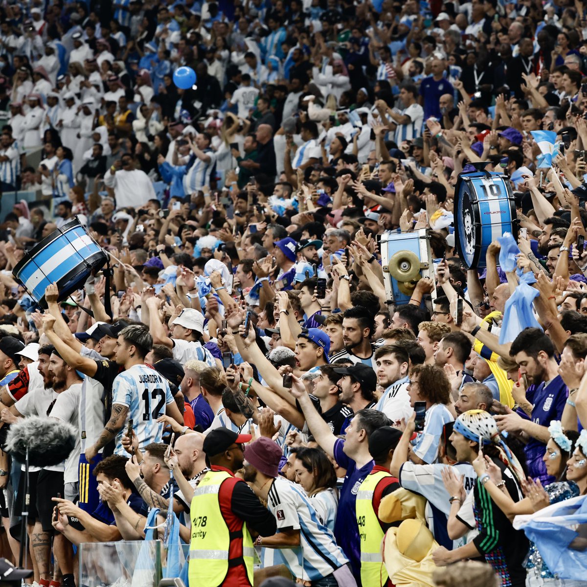 📸 Fotos del pase a la final y victoria 3-0 de #ARG sobre #HRV en el Estadio Lusail. 🤩🔥
