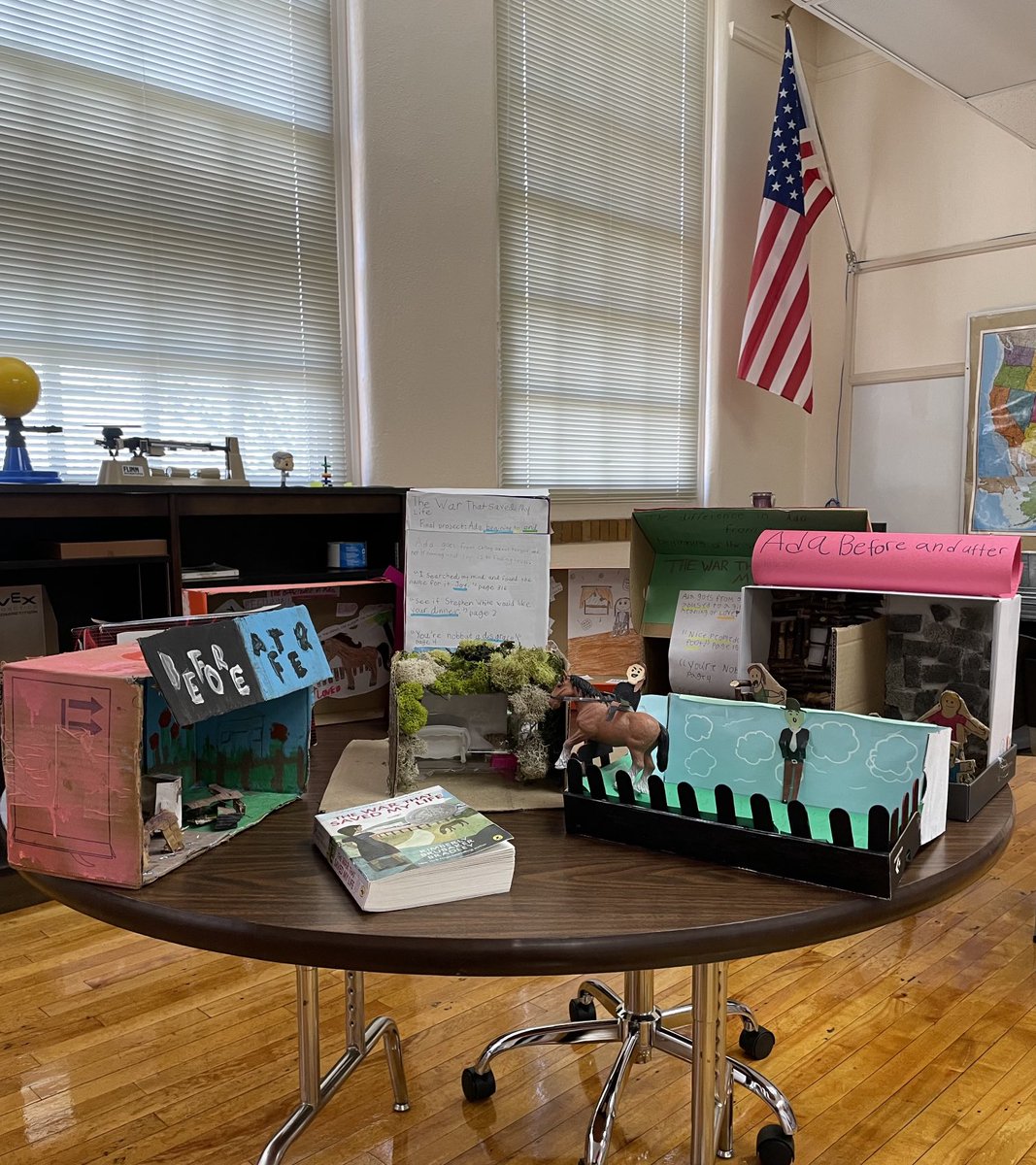 MrsQuaves's tweet photo. Super proud of my 6th grader's book projects. These are just a few examples. https://t.co/f3trUxpWjt