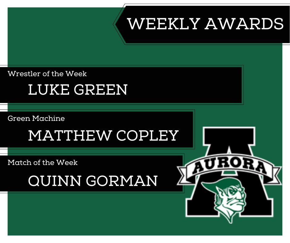 AuroraWrestling's tweet photo. Weekly Awards! https://t.co/heHNZzFxig
