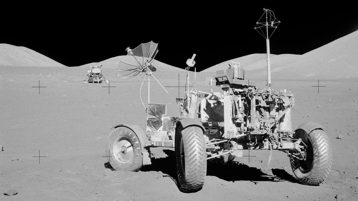 Today, it is exactly 50 years ago since the last human walked on the moon. We left behind...  a car. 🌚