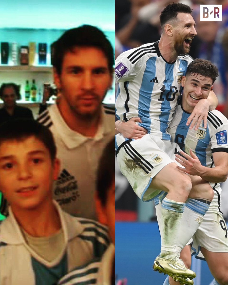10 years ago, a young Julián Álvarez took this pic with Lionel Messi <a href="/brfootball/">B/R Football</a>

Today, both Álvarez and Messi scored to help send Argentina to the World Cup final

What a time.

(via juliaanalvarez/IG)