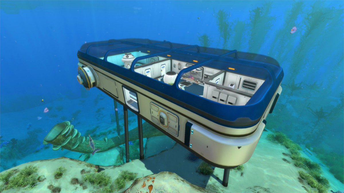 Subnautica's tweet image. Subnautica 'Living Large' Update is now out! 🥳

Build even more epic bases with the Large Room and Glass Dome from Below Zero, enjoy added accessibility features, quality of life improvements, and many bugs smashed ➡️ unknownworlds.com/subnautica/sub…