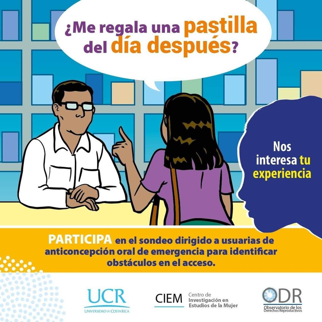 gaby_arguedas's tweet photo. Les recordamos que sigue abierto el sondeo para identificar obstáculos en el acceso a la anticoncepción oral de emergencia (AOE).
Si usted ha sido usuaria de la anticoncepción oral de emergencia cuéntenos su experiencia a través de esta página.
 https://t.co/bam8bFYwHm  
#AOE https://t.co/CdCDE25C8S