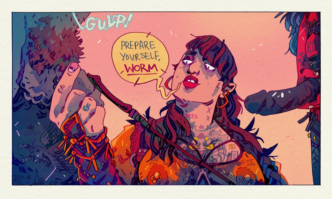 Halfling dominatrixs are just too much fun to draw.