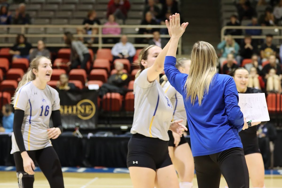 UNKvolleyball's tweet photo. We want to say a huge thank you to Steph Brand for all the time and hard work she has put into UNK volleyball not only as a coach but as a player! 

We are going to miss her so much 🤍

#lopers https://t.co/28E0kEbz5o