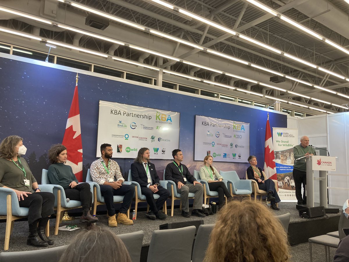 martinBirdLife's tweet photo. In the Canada pavilion at #COP15 to hear an update on how Key Biodiversity Areas are developing here. The view appears to be that Canada is “rocking it” and leading the world on how to do this to drive 30% protection/management by 2030. @BirdsCanada part of the crack team. https://t.co/6ROt9Yl1Nh