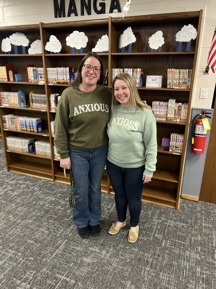 Anxious twins! 😊 #spiritweek #schoolLibrary #librarians #lcps23 <a href="/STM_Library/">Sterling MS Library</a> <a href="/SterlingMiddle1/">Sterling MS</a> <a href="/seethewayisee/">seethewayisee</a>
