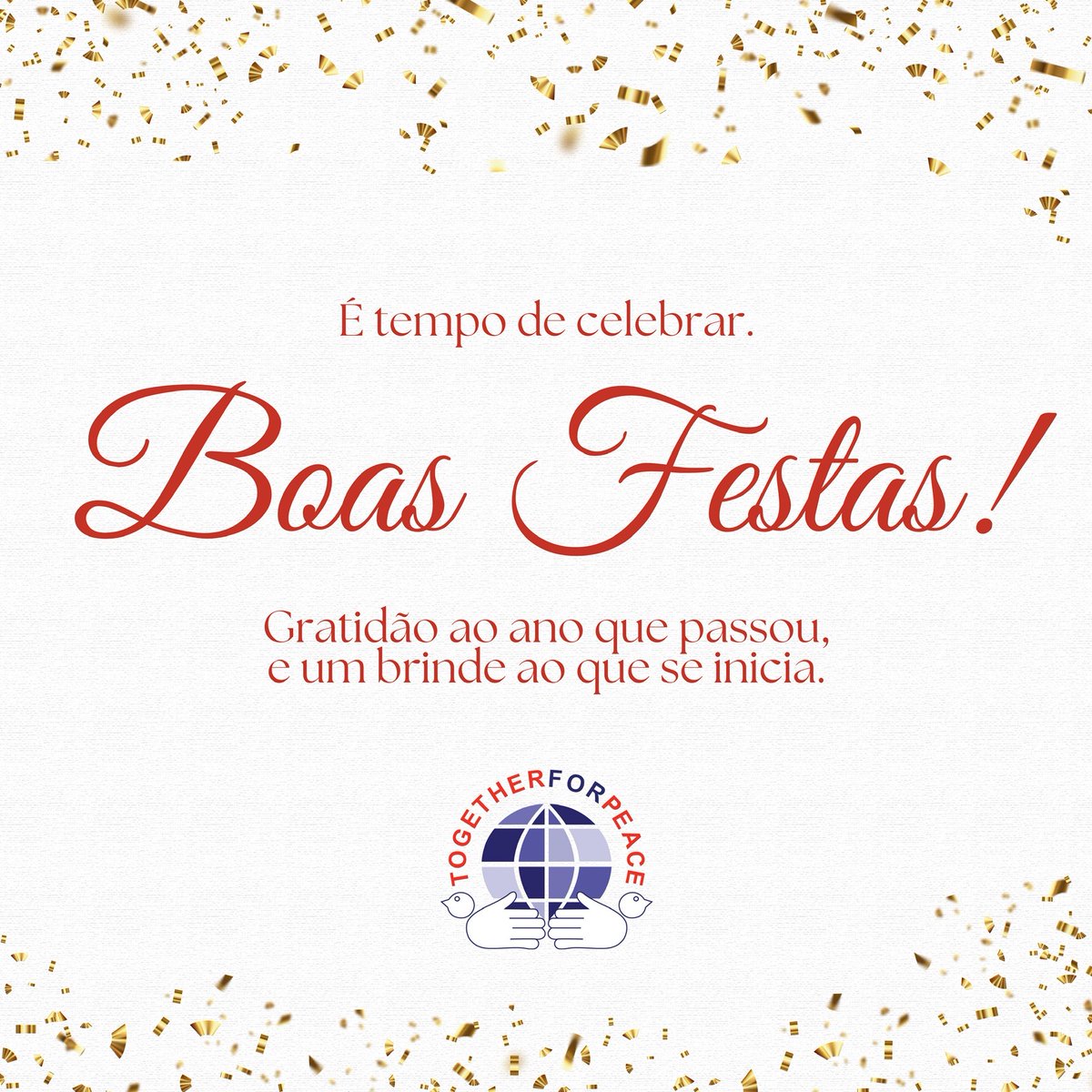 2gether4peace's tweet photo. Mais um ano está terminando e tudo o que queremos é agradecer a todos que estiveram ao nosso lado! Os membros da Together for Peace desejam a todos Boas Festas! https://t.co/1QrQBng6A9