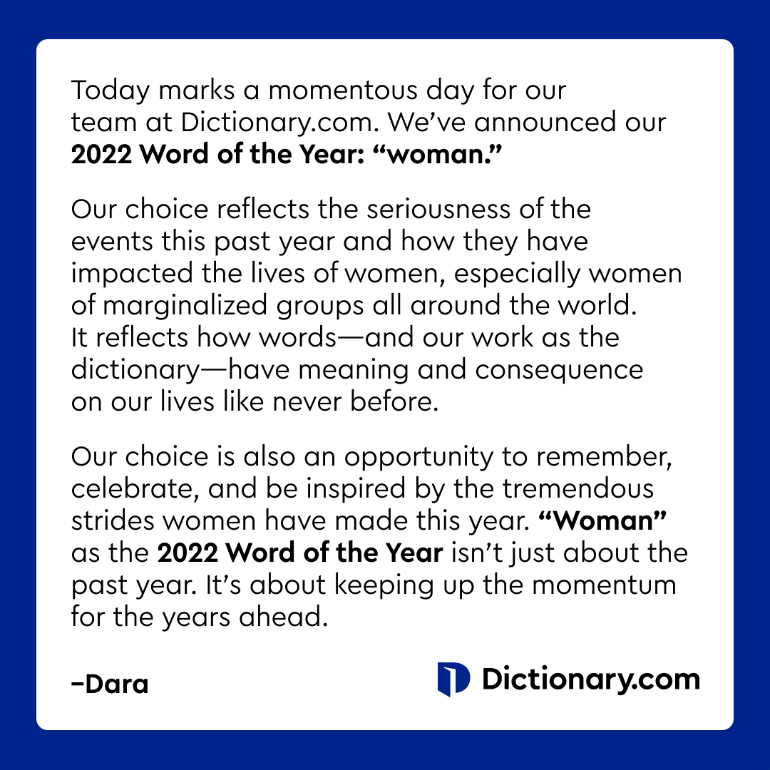 Excited to share some news about our 2022 #WordOfTheYear!