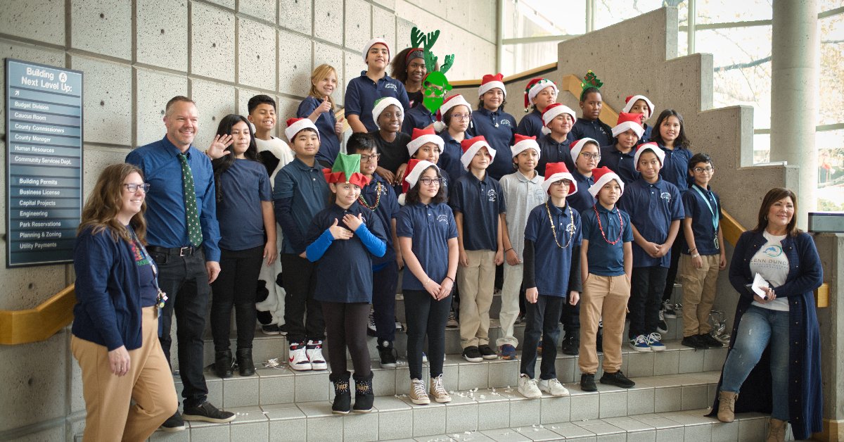 It's beginning to SOUND a lot like Christmas! 🎶🎵 Thank you <a href="/GlennDuncanES/">Glenn Duncan Elementary School</a> for the holiday cheer this morning. We're a proud partner in education with <a href="/WashoeSchools/">Washoe Schools</a> and love when students visit our County Complex. #happyholidays
