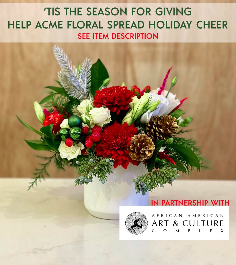 SFAAACC's tweet photo. Purchase an arrangement for a Neighbor in need

ACME Floral is partnering with the African American Art and Culture Complex to help make the holidays a bit brighter for some of our elder neighbors. JOIN US and purchase an arrangement to be delivered in time to celebrate https://t.co/97SVY9wn2h