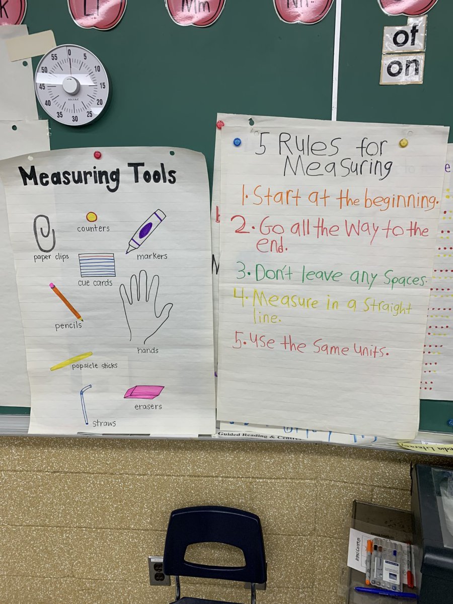 SeftonNoah's tweet photo. Today in placement, we made some anchor charts about the rules for measuring length and what we can use to measure length! @PJLanguageArts https://t.co/J3xevbOl2t
