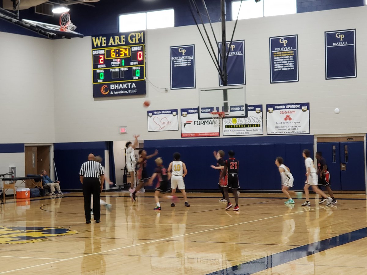 JV Boys Basketball down 18 to 8 at the Half..