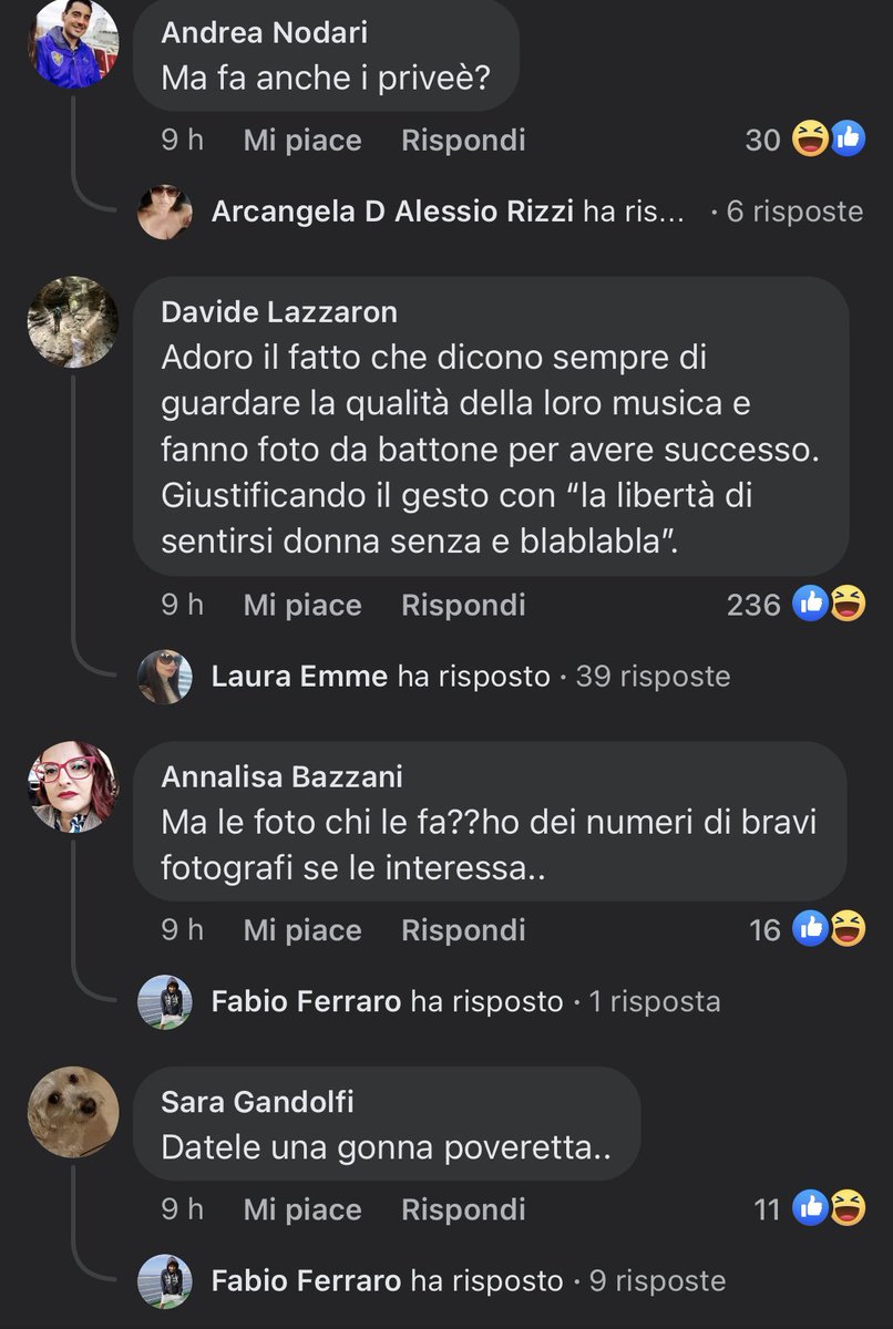danselavienrih's tweet photo. Il livello dei commenti sotto il post del concerto di Elodie fatto da ticketone su Facebook. E questi sono solo alcuni dei 400+ commenti sessisti e imbarazzanti presenti sotto la foto del post. Lo schifo che provo non è quantificabile. https://t.co/kHFRQKaPTu