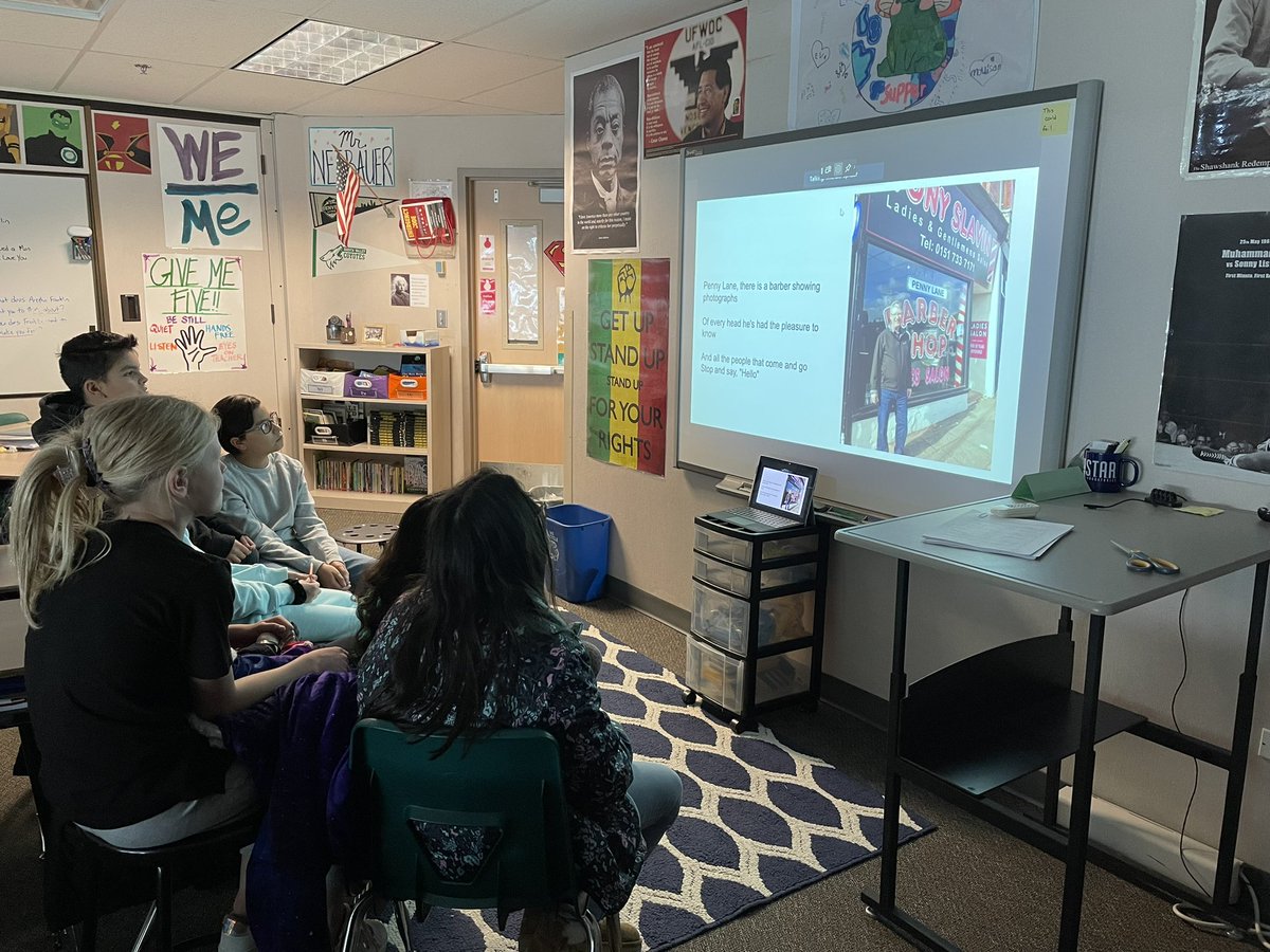 MrNeibauer's tweet photo. Thank you @MichaelSpitze20 for taking time to chat with my students in our #NowSpinning #AfterSchoolClub!
We learned about the evolution of music in humans and how music has always been an essential part of being human. #TheMusicalHuman https://t.co/W74MI4xSUP