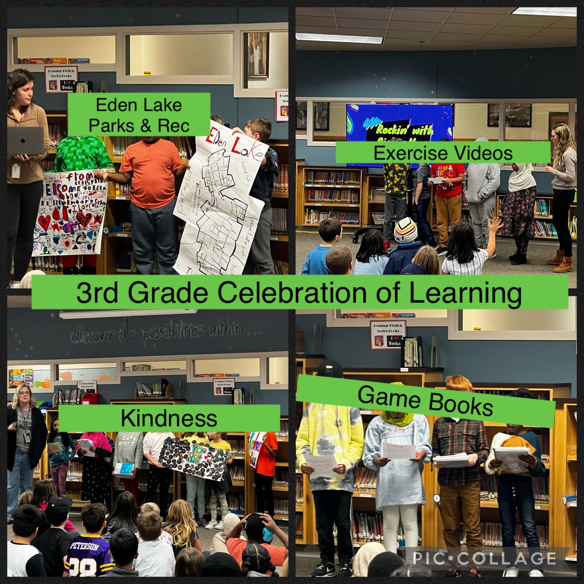 WerlingerTova's tweet photo. Inspire Choice Celebration of Learning happened in Third Grade today. This grade level came together to share all that they did during enrichment clusters. #IAmInspired https://t.co/QTYMkamf57