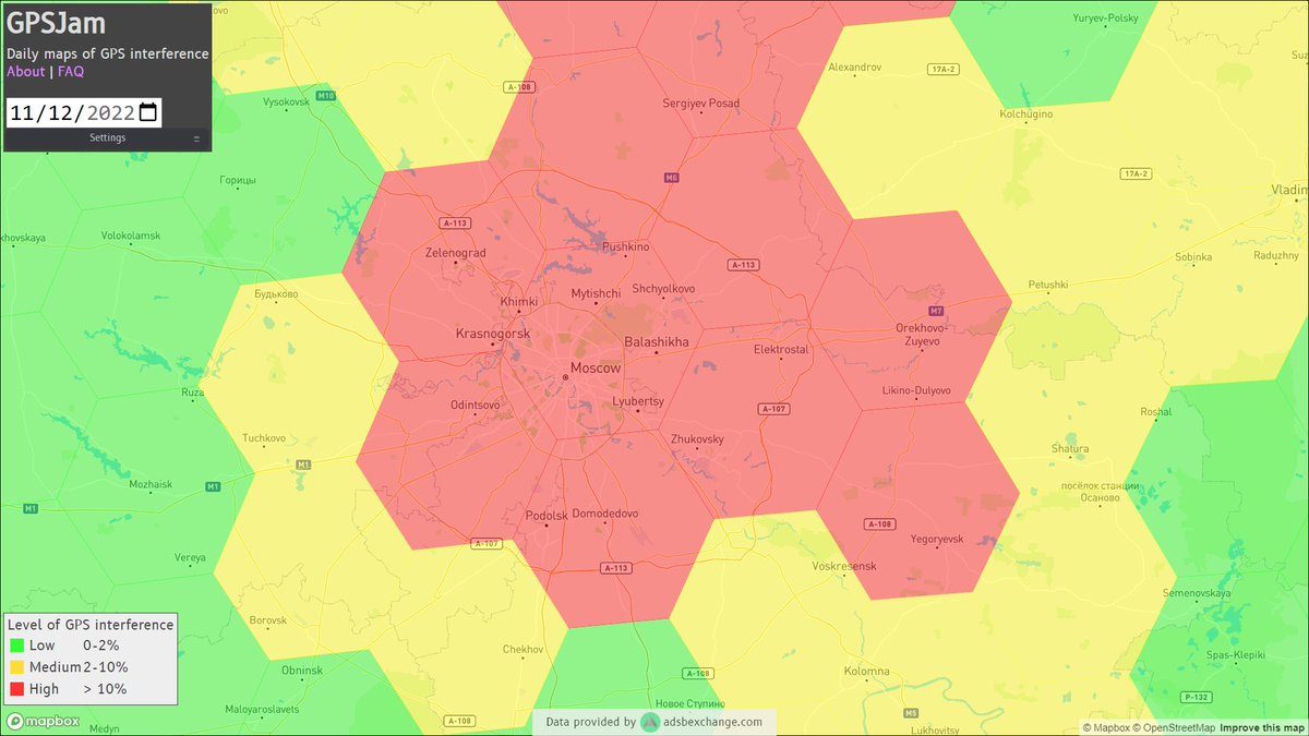 giammaiot2's tweet photo. Daily maps of GPS interference
https://t.co/0vjLWDVrji
Network monitoring realtime
Jammer Index
Try match #OSINT #COMINT #HUMINT
#GlobalPositionSystem
#GPS #GLONASS #BeiDou #GALILEO #QZSS #GNSS
#Interference #jamming #Jammer
#Russia #Ukraine
#Moscow #Kaliningrad https://t.co/dn38HdeyFQ