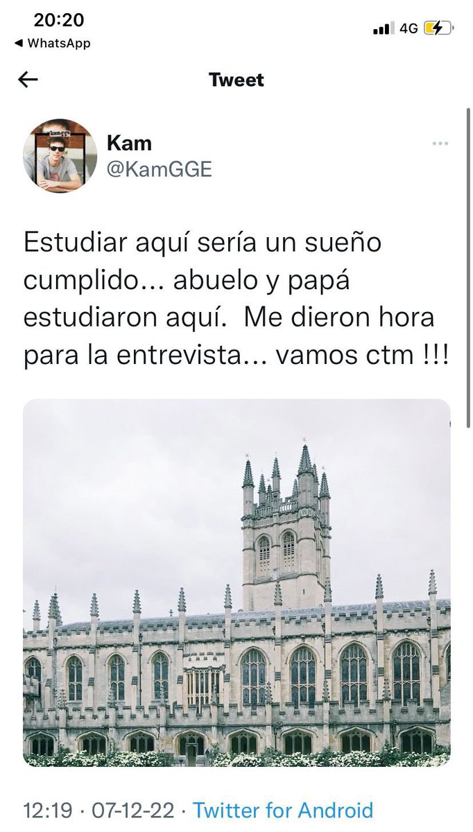 anonimosmensaj's tweet photo. Dice que estudiará en una prestigiosa universidad, que le dieron una entrevista https://t.co/pSmdfbY0Mw
