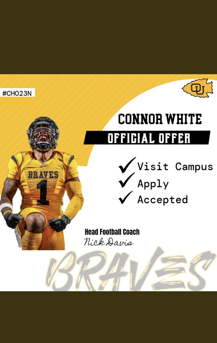 After a great conversation with <a href="/CoachNickDavis/">Nick Davis</a> and <a href="/CoachHennes/">Tyler Hennes</a> I am blessed to receive my second offer to play football at Ottawa  University. <a href="/CoachClintRider/">Clint Rider</a> <a href="/BVNW_Football/">Husky Football</a>