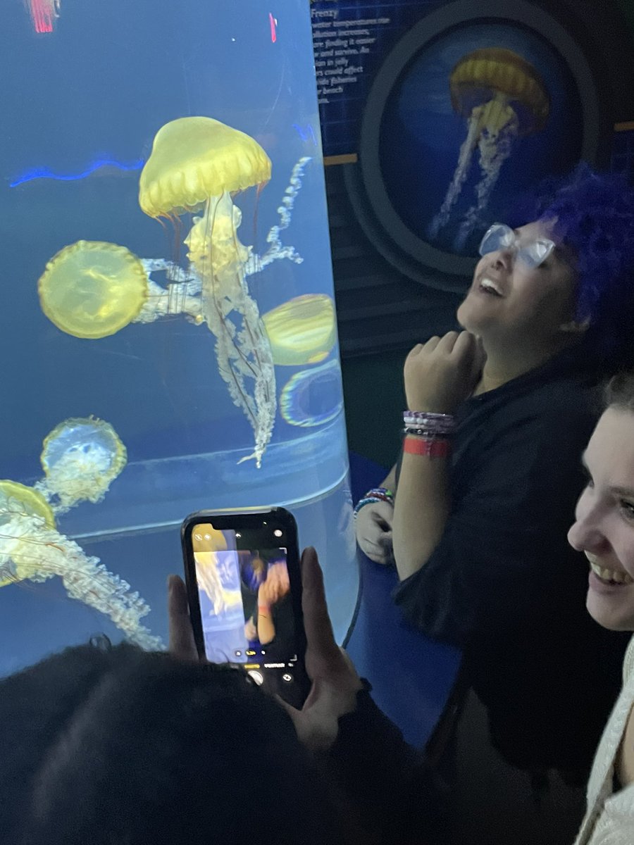 DisneySciNerd's tweet photo. Marine Sci 1 students had a great day at @AdventureAqua with their water quality lab and interacting with marine life #barnegatinspires #onebarnegat #bhsscience @Barnegat_HS https://t.co/nY2gTGuEgx