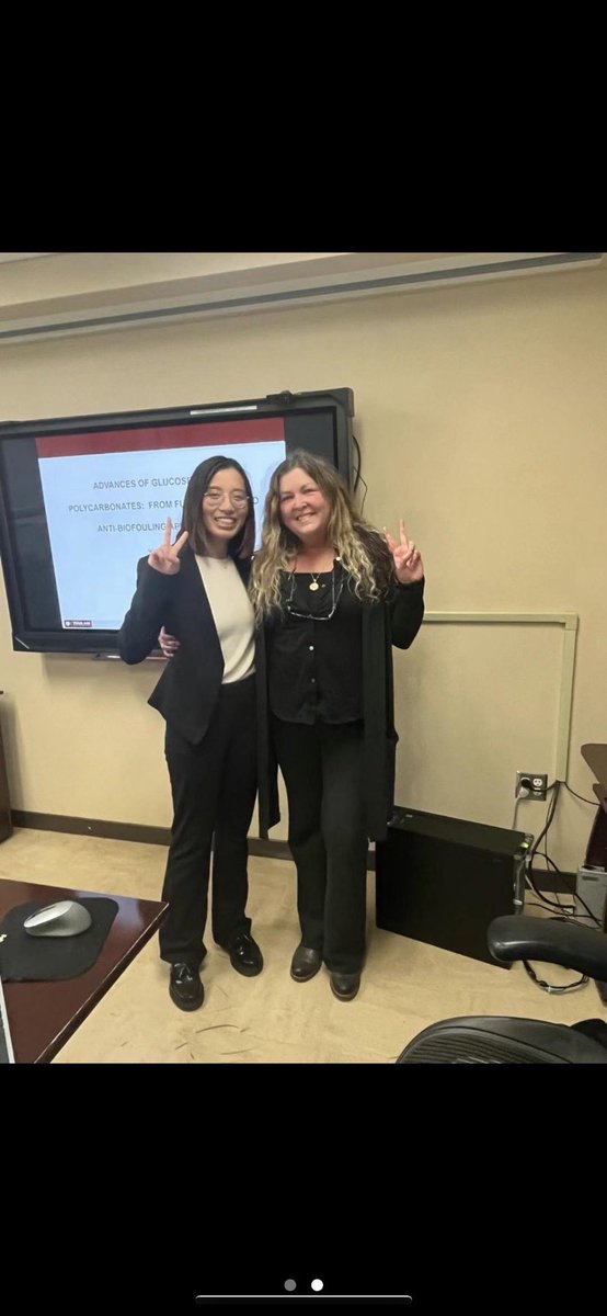 GroupWooley's tweet photo. Congratulations to Dr. @shen_yidan on a successful defense and outstanding work with glucose-based polycarbonates!!! 🎉
“Keep working hard Wooley group!” - Dr. Yidan Shen
@karen_wooley https://t.co/AB0l3WTNBM