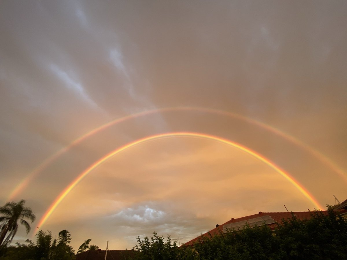 Rainbows apologize for angry skies❤️
