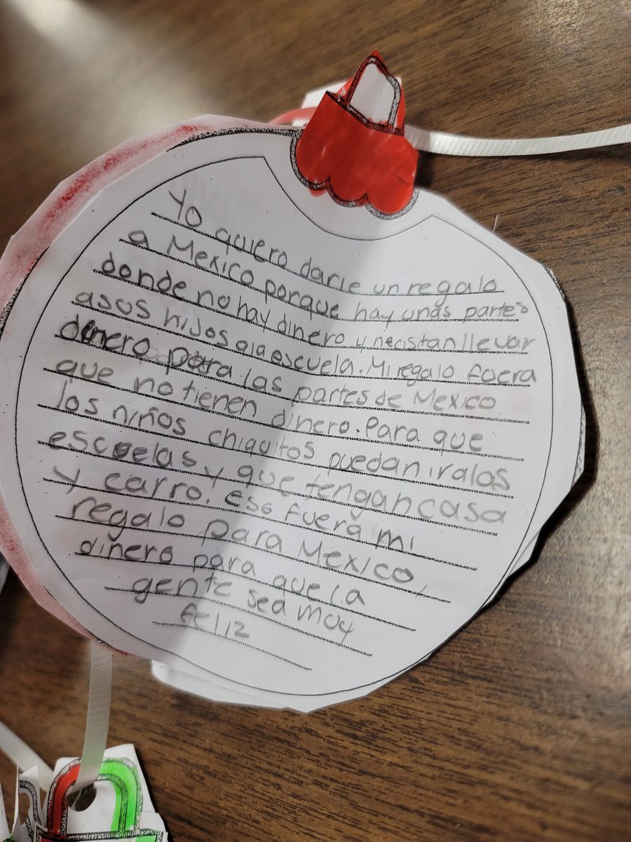 pguerrero5th's tweet photo. If I could give a gift to the world... Kids really enjoyed making these ornaments and writing about what their gift would be! @NISDVillarreal_ @NISDElemSS @nisdelemelar #5thGradeRocks #NISDElemSS #NISDSSIgnited https://t.co/oxbSWUAiwa
