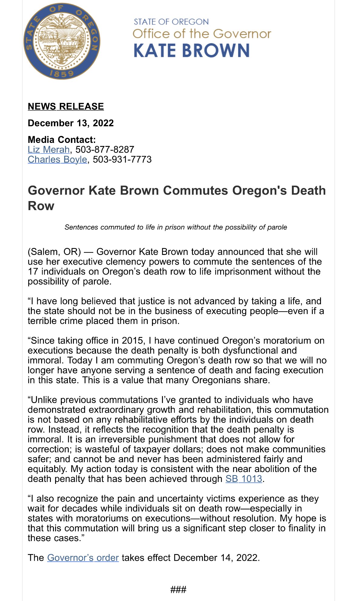 Chris “Subscribe to Law Dork!” Geidner on Twitter "BREAKING Oregon