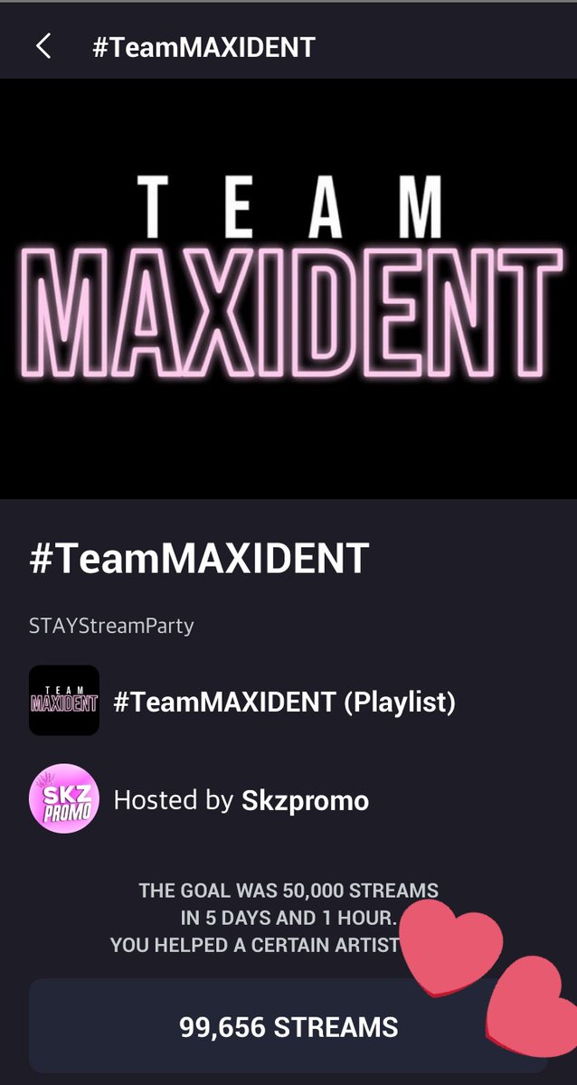 DStayville's tweet photo. Lo hicimos genial #TeamMAXIDENT 💗💪🏻

No llegamos a los 100k, pero ni siquiera sabíamos si llegábamos a los 50k y llegamos a esa meta en 2 dias 💪🏻🥹

Gracias a ambos teams (#TeamODDINARY te amodio) por sumarse y hacer de esta sana competencia la mejor 🫶

💗STAY 143💗 https://t.co/QSHIdqhpRq