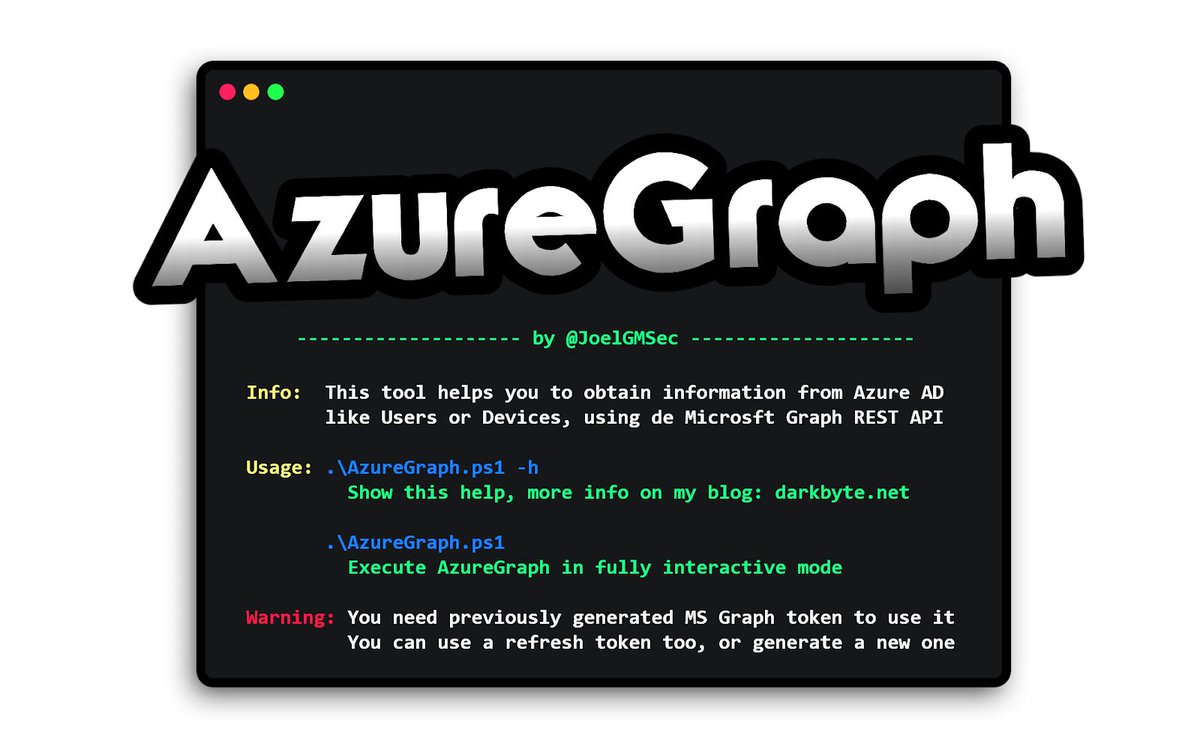 KitPloit's tweet image. AzureGraph - Azure AD Enumeration Over MS Graph bit.ly/3WiNjRh #Azuread #Azuregraph #InformationGathering #Microsoft #Msgraph