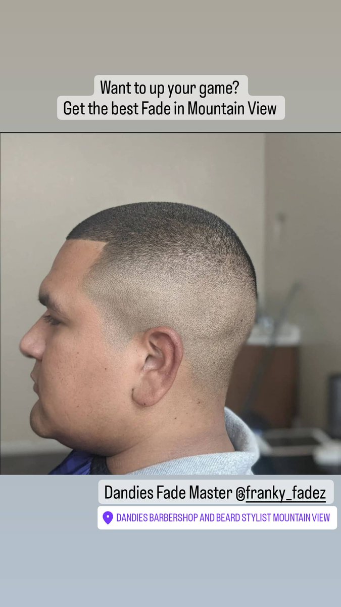 dandiesbarber's tweet image. Want to up your game? Get the best Fade in Mountain View. 

Dandies Fade Master @franky_fadez
#dandiesbarber
#fademaster
#fades
#mountainviewca