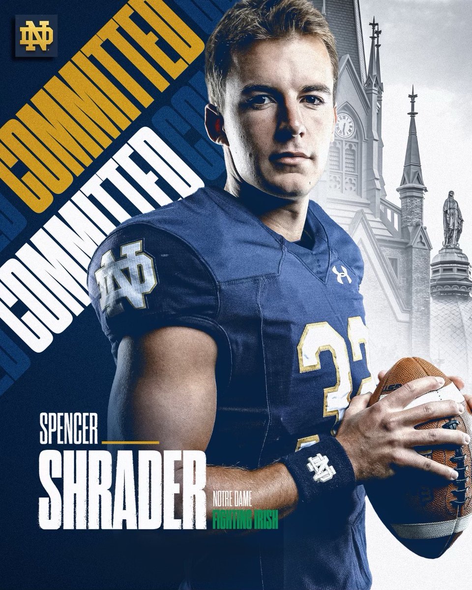 _spencershrader's tweet image. The success of one comes from the hard work of many... Grateful to everyone who's been a part of this journey!! GO IRISH!!!🍀🍀