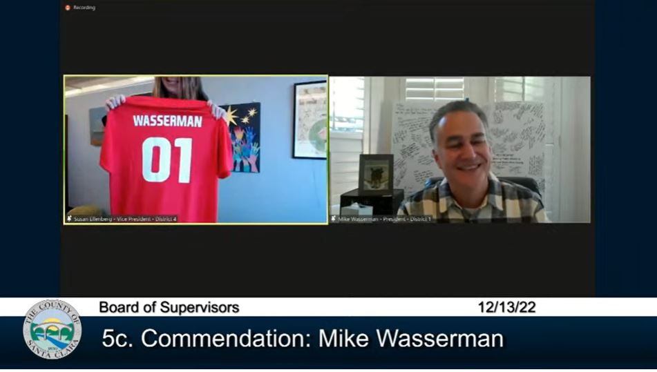 Congratulations to outgoing Board President <a href="/Mike__Wasserman/">Mike Wasserman</a>. Today, fellow colleagues and County staff recognized his years of service by reading a special proclamation and sharing comments about his accomplishments during his tenure. Thank you, Supervisor Wasserman!