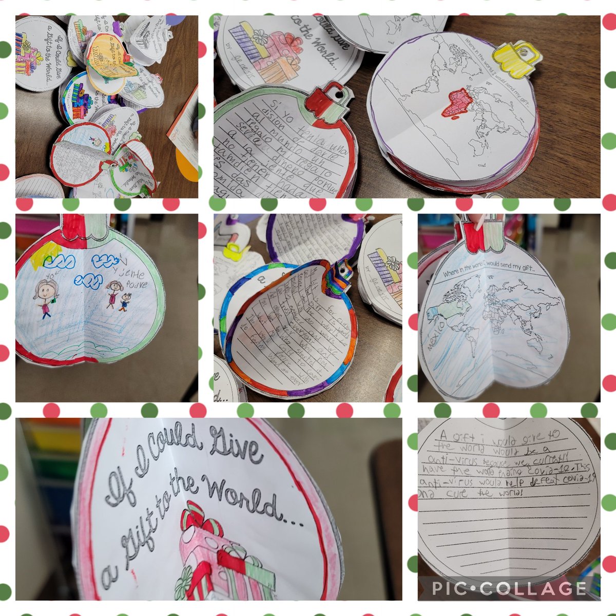 pguerrero5th's tweet photo. If I could give a gift to the world... Kids really enjoyed making these ornaments and writing about what their gift would be! @NISDVillarreal_ @NISDElemSS @nisdelemelar #5thGradeRocks #NISDElemSS #NISDSSIgnited https://t.co/oxbSWUAiwa