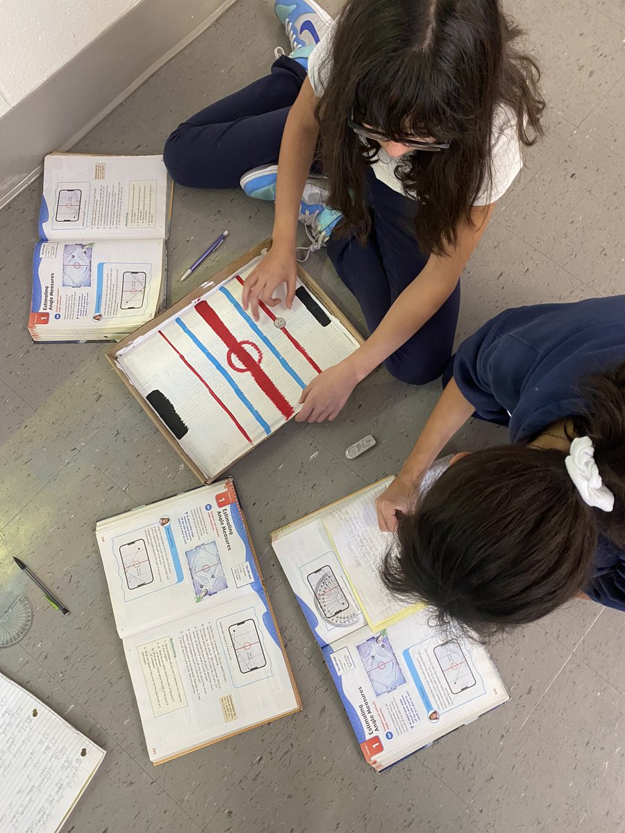 ms_garrick's tweet photo. today the Grade 6s were investigating how angles are used in hockey, billiards, and other sports to score the perfect goal using a bounce shot! @stjsces @HWCDSB #STEMeducation https://t.co/03yPCLkz16
