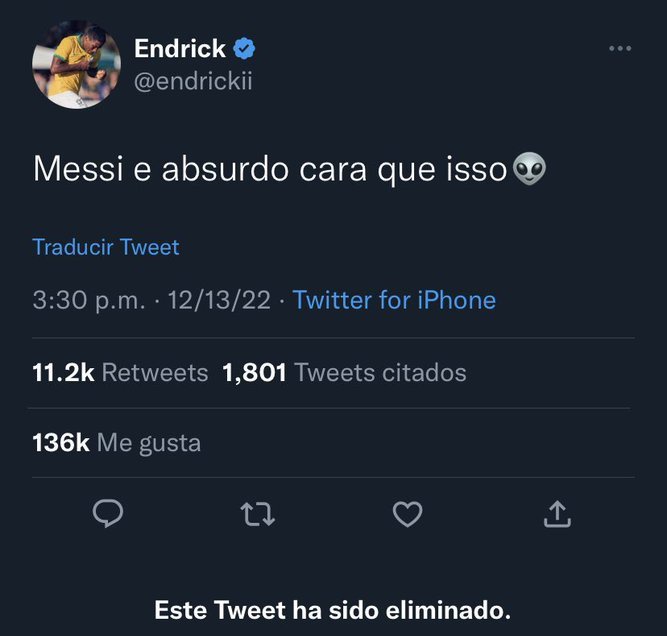 frabigol's tweet photo. Endrick twitteo esto de Messi y lo tuvo que borrar porque los hinchas del Madrid lo bardeaban.

Que complejo de inferioridad, eternamente cogidos por Messi. https://t.co/kpaxO6ZE56