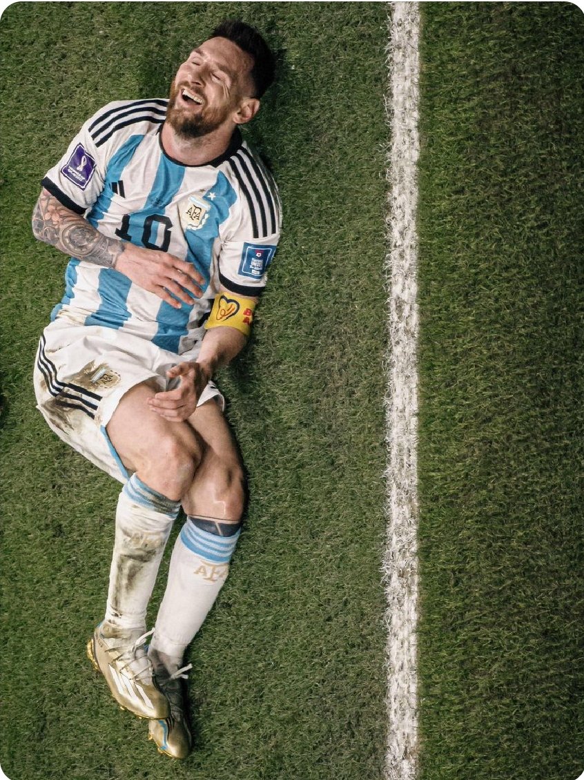 SSilvialaurabe's tweet photo. Así de feliz te queremos  siempre  Lionel #ESPNQatarEnStarPlus https://t.co/z62DkK6Guk